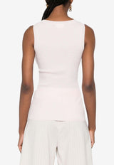 P.A.R.O.S.H Ribbed Knit Tank Top Pink D540712CIPRIA24_085