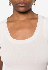 P.A.R.O.S.H Ribbed Knit Tank Top Pink D540712CIPRIA24_085