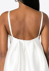 P.A.R.O.S.H Papavero Draped Mini Dress White D725316PAPAVERO_002_TH