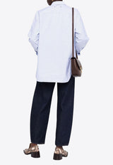 Golden Goose DB Oxford Striped Long-Sleeved Shirt Blue GWP00820P000548_80197