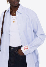 Golden Goose DB Oxford Striped Long-Sleeved Shirt Blue GWP00820P000548_80197