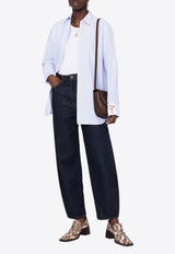 Golden Goose DB Oxford Striped Long-Sleeved Shirt Blue GWP00820P000548_80197