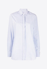 Golden Goose DB Oxford Striped Long-Sleeved Shirt Blue GWP00820P000548_80197