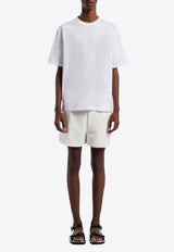 Prada Raised Logo Crewneck T-shirt White UJN815S2211052_F0009