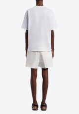 Prada Raised Logo Crewneck T-shirt White UJN815S2211052_F0009