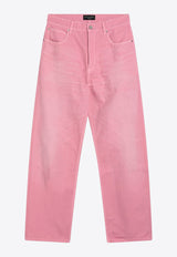 Balenciaga Washed Wide-Leg Jeans Pink 786468TRWA6/Q_BALEN-2014
