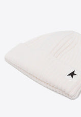 Golden Goose DB Star Patch Ribbed Beanie Off-white GUP01035P000601_10190