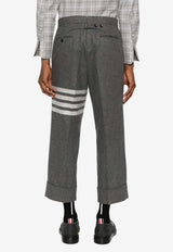 Thom Browne 4-bar Striped Wool Blend Tailored Pants Gray MTC051AF0666_035