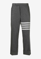 Thom Browne 4-bar Striped Wool Blend Tailored Pants Gray MTC051AF0666_035