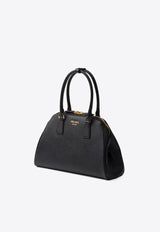 Prada Medium Saffiano Leather Shoulder Bag Black 1BG537VMOM2A4A_F0002