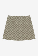 Gucci Kids Girls GG Supreme Mini Skirt Beige 793077XWA2M/R_GUC-2580