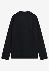 Gucci Logo-Embroidered V-neck Sweater 793883XKFA8/R_GUC-4215