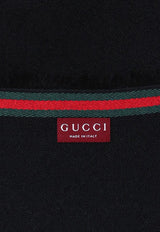 Gucci GG Pattern Silk-Blend Scarf Black 7952844G483/P_GUC-1066