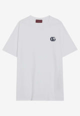 Gucci Double G Embroidered T-shirt White 796395XJG55/R_GUC-9692