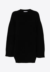 The Attico Ribbed Knit Mini Dress Black 248WCA360KW046_100