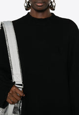 The Attico Ribbed Knit Mini Dress Black 248WCA360KW046_100