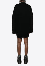 The Attico Ribbed Knit Mini Dress Black 248WCA360KW046_100