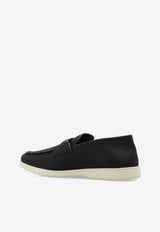 Ferragamo Drame Loafers in Textured Leather Black 021599 DRAME 768454-NERO