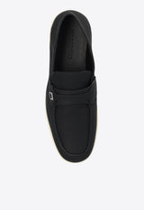 Ferragamo Drame Loafers in Textured Leather Black 021599 DRAME 768454-NERO