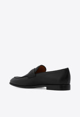 Ferragamo Desio Textured Leather Loafers Black 022385 DESIO 768125-NERO