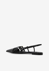 Dolce & Gabbana Court Patent Leather Slingback Flats Black CG0719 A1471-80999