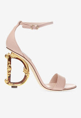Dolce & Gabbana Keira 105 Leather Baroque-DG Sandals Pink CR0739 AV967-80412