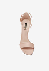 Dolce & Gabbana Keira 105 Leather Baroque-DG Sandals Pink CR0739 AV967-80412