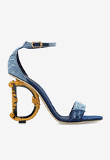 Dolce & Gabbana Keira 105 Denim Patchwork Sandals Blue CR0739 AO621-8M800