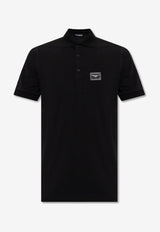 Dolce & Gabbana Logo Plaque Polo T-shirt Black G8PL4T G7F2H-N0000