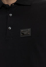 Dolce & Gabbana Logo Plaque Polo T-shirt Black G8PL4T G7F2H-N0000