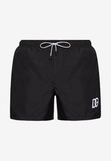 Dolce & Gabbana DG Logo Swim Shorts Black KĄPIELOWE M4F29T FUSFW-N0000