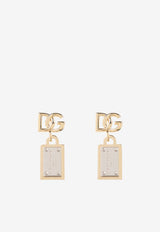 Logo Plaque DG Logo Drop Earrings