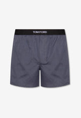Tom Ford Logo-Waistband Boxer Shorts Gray T4LE51100 0-010