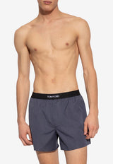 Tom Ford Logo-Waistband Boxer Shorts Gray T4LE51100 0-010