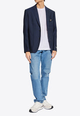 تي شيرت برقعة شعار ميدوسا ورقبة دائرية