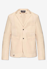Jacquemus Jean Single-Breasted Blazer Cream 245JA038 1534-150