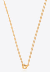 Salvatore Ferragamo Newgan Gancini Pendant Necklace Gold 760705 NKL NEWGAN 770479-ORO
