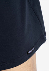 Tom Ford Logo-Label Crewneck T-shirt Navy Blue T4M081040 0-412