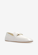 Ferragamo Elaine Vara Buckle Loafers in Calf Leather Cream 01H932 ELAINE 773087-MASCARPONE
