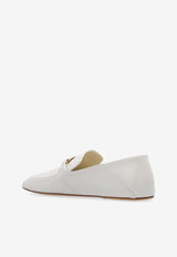 Ferragamo Elaine Vara Buckle Loafers in Calf Leather Cream 01H932 ELAINE 773087-MASCARPONE