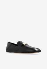Ferragamo Elaine Vara Buckle Loafers in Calf Leather Black 01H932 ELAINE 773088-NERO