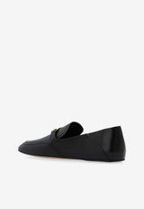 Ferragamo Elaine Vara Buckle Loafers in Calf Leather Black 01H932 ELAINE 773088-NERO