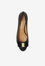 Ferragamo Vara Bow 30 Leather Pumps Black 01I745 VARA SOFT 775750-NERO