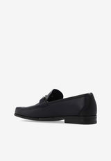 Ferragamo Grandioso Gancini Leather Loafers Black 029457 GRANDIOSO2 769877-MIDNIGHT