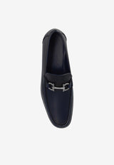 Ferragamo Grandioso Gancini Leather Loafers Black 029457 GRANDIOSO2 769877-MIDNIGHT