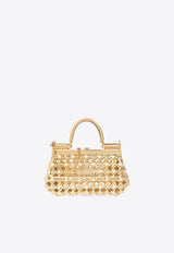 Dolce & Gabbana Sicily Box Pearl-Embellished Top Handle Bag BB7618 AV601-89329