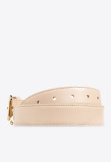 Leather Belt - Beige