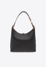 حقيبة توت صغيرة من الجلد بشرابة