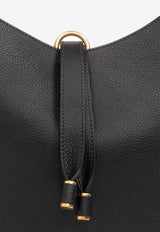 حقيبة توت صغيرة من الجلد بشرابة