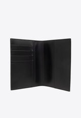 Tactile-Logo Leather Passport Holder